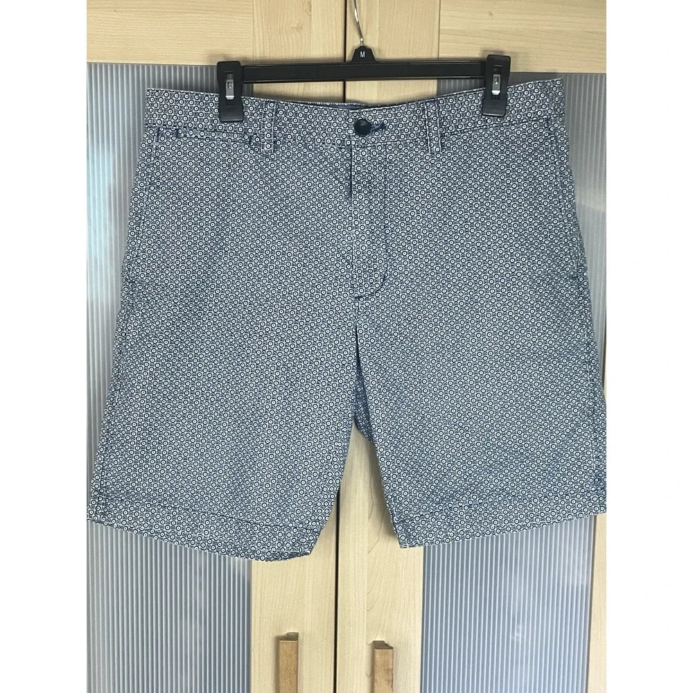 Banana Republic Men's Aiden‎ Shorts 34 Golf Blue Graphic Athletic Chino Preppy